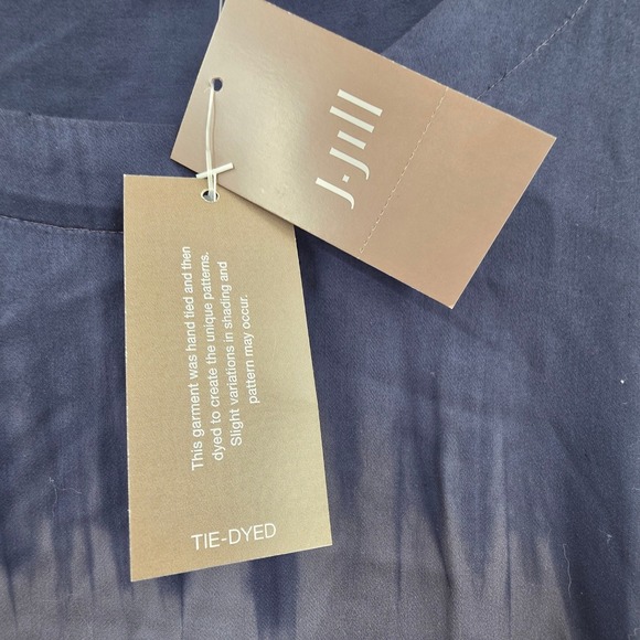 PURE J. JILL BLOUSE WOMENS SIZE 4X BLUE TIE DYE POCKETS VISCOSE SOFT TUNIC TOP - Picture 7 of 16